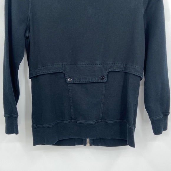 CITIZENS OF HUMANITY Women's Black Zip Up Snap Button Pocket Fleece Lined Jacket - Picture 4 of 7